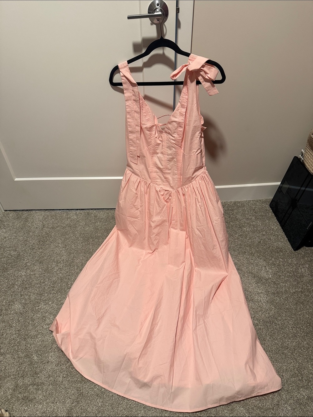 Women Pink Tie-Shoulder Sundress